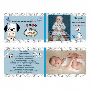 Invitatie Botez Dubla Dalmatian - Img 4