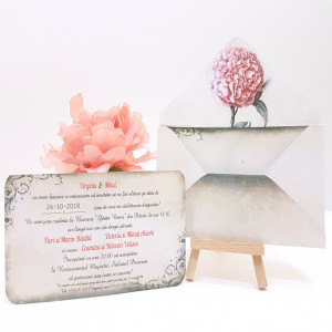 Invitatie Nunta Elegant Bujor - Img 2