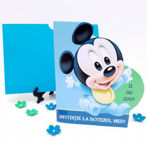 Invitatii Botez Contur Mickey Mouse 9 - Img 2
