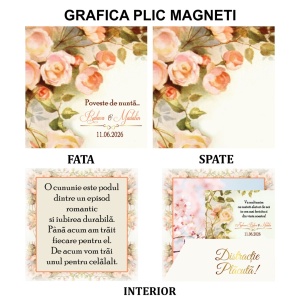Magnet cu Plic Poveste Wedding Flowers