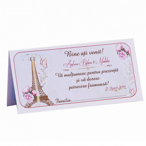 Plic Nunta Paris in Gold - Img 2