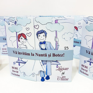 Invitatie 2 in 1 Nunta-Botez Regal NB12 - Img 6