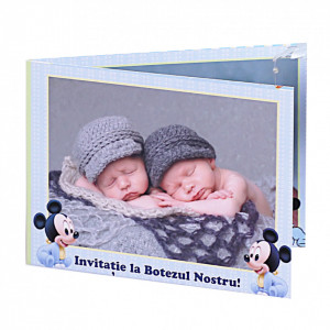 Invitatie Gemeni Dubla 2-Mickey Var 2