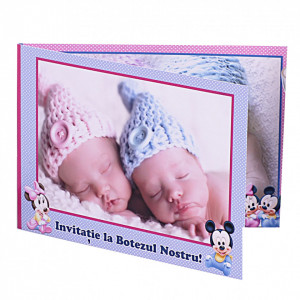 Invitatie Gemeni Dubla Mickey-Minnie Var 2
