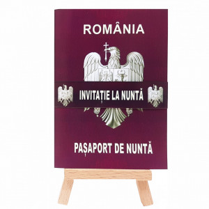 Invitatie Nunta BBS4 Pasaport Simplu