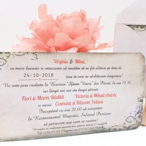 Invitatie Nunta Elegant Bujor - Img 3