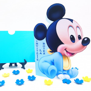 Invitatii Botez Contur Mickey Mouse 5 - Img 2