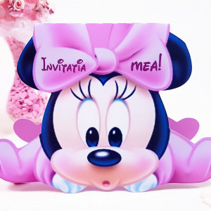 Invitatii Botez Contur Minnie Mouse 3 - Img 3