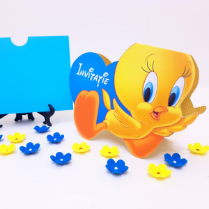 Invitatii Botez Contur Tweety - Img 2