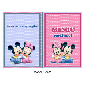 Meniu Botez Gemeni Simplu Mickey/Minnie 1 - Img 2