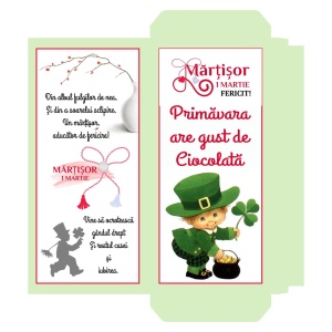 1 Martie - Cutie Ciocolata Martisor Mod 38