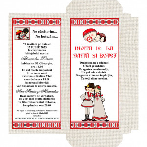 Invitatie 2 in 1 Nunta-Botez Ciocolata 8