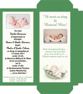 Invitatie Botez Cutie de Ciocolata Bebe Pastaie