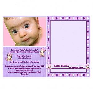 Invitatie Botez Papirus Minnie Mouse 3
