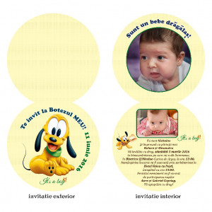 Invitatie Botez Rotunda Dubla Pluto