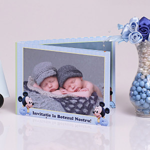 Invitatie Gemeni Dubla 2-Mickey Var 2 - Img 2