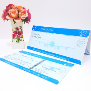 Invitatie Nunta BBS7 Bilet de Avion - Img 2
