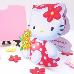 InvitatiI Botez Contur Hello Kitty 1 - Img 2