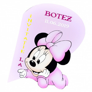 Invitatii Botez Contur Minnie Mouse 10