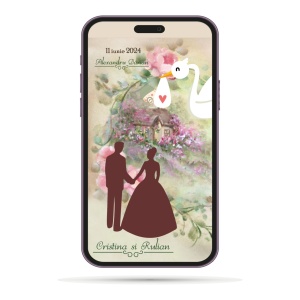 Invitatii Electronice 2 IN 1 Nunta si Botez - Vintage
