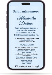 Invitatii Electronice Botez Baieti - Bebelus Ingeras - Img 5
