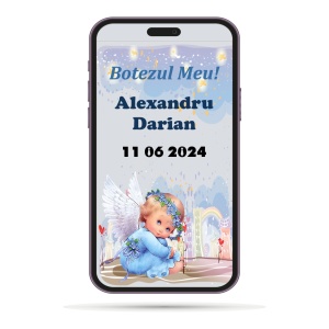 Invitatii Electronice Botez Baieti - Ingeras Baiat