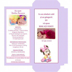 Marturii Botez Cutie de Ciocolata Minnie Mouse 4