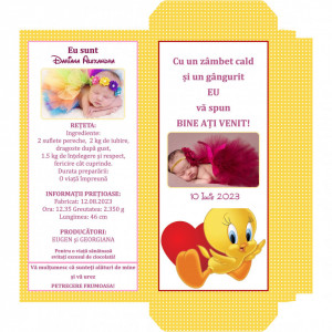 Marturii Botez Cutie de Ciocolata Tweety F