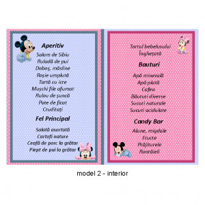 Meniu Botez Gemeni Simplu Mickey/Minnie 1 - Img 3