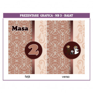 Nr de masa 2 in 1 Nunta-Botez NB3 - Img 2