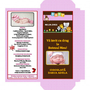 Invitatie Botez Cutie de Ciocolata In Jungla F1
