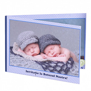 Invitatie Gemeni Dubla 2-Bebelusi Var 2