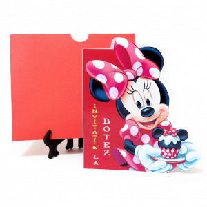 Invitatii Botez Contur Minnie Mouse 7 - Img 2