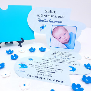 Invitatii Botez Contur Strumf 3 - Img 4