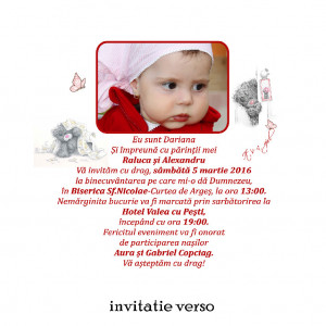 Invitatii Botez Rotunde Me to You - Img 2