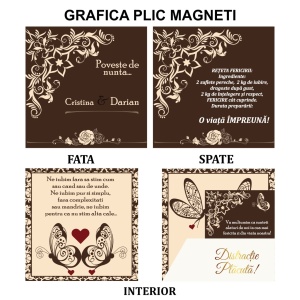 Magnet cu Plic Poveste Fluturi