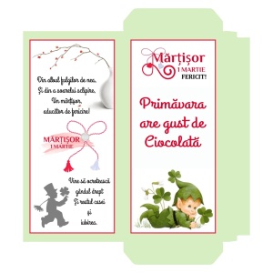 1 Martie - Cutie Ciocolata Martisor Mod 39