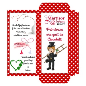1 Martie - Cutie Ciocolata Martisor Mod 49