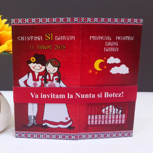 Invitatie 2 in 1 Nunta-Botez Regal NB4 - Img 2