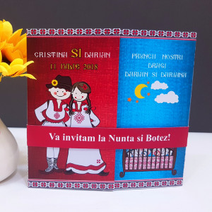 Invitatie 2 in 1 Nunta-Botez Regal NB6 - Img 2