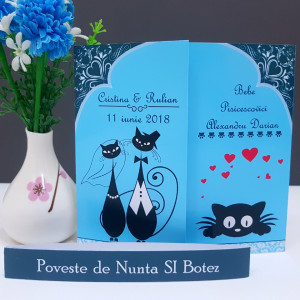 Invitatie 2 in 1 Nunta-Botez Regal NB8 - Img 3