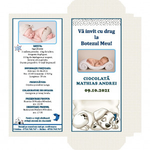 Invitatie Botez Cutie de Ciocolata Dalmatian 9