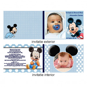 Invitatie Botez Dubla Mickey Mouse 5 - Img 3