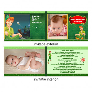 Invitatie Botez Dubla Peter Pan