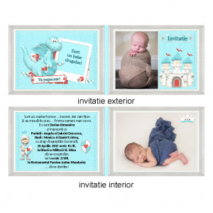 Invitatie Botez Dubla Print 1
