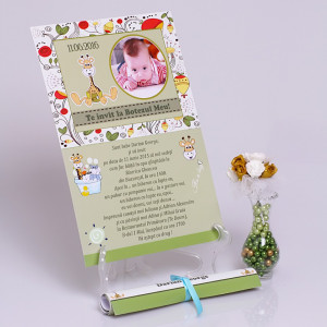 Invitatie Botez Papirus Girafa - Img 2