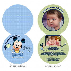 Invitatie Botez Rotunda Dubla Mickey Mouse 4 - Img 3