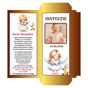 Invitatie Mot Ciocolata F8