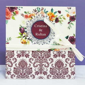 Invitatie Nunta Florale Visiniu