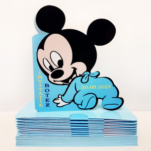 Invitatii Botez Contur Mickey Mouse 10